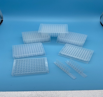 Pointed Bottom Deep Well PCR Plates 96 Well Transparent Magnetic Sleeve