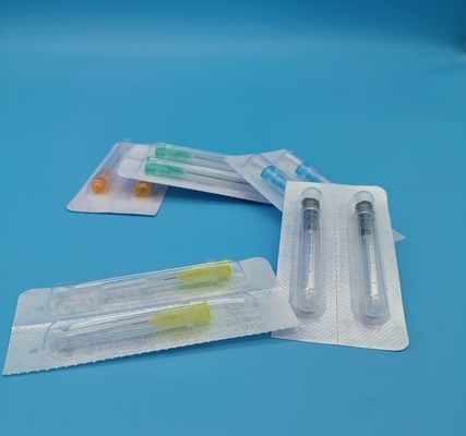 Yellow Disposable Hypodermic Needles Syringe Out Diameter 0.9mm 20G
