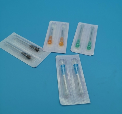 Disposable Pink Syringe Needle Side Hole Out Diameter 1.2mm 18G