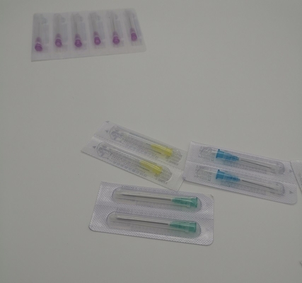 Blue Grey Disposable Needle Syringe Inclined Out Diameter 1.8mm 15G For Medicine