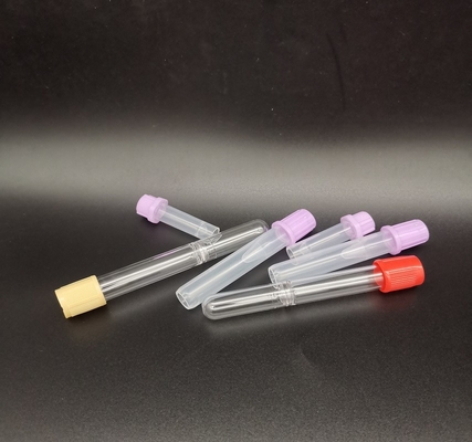 Medical PP 2.0ml Orange Blood Sampling Tubes Set Sterilized Serum Plain Tube
