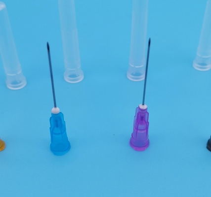 Disposable Deep Blue Sterile 23g Hypodermic Needle With 0.6mm Out Diameter