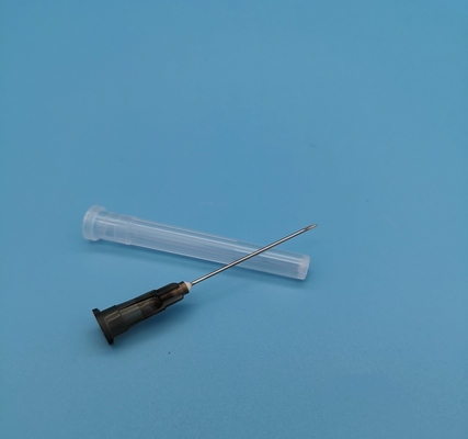 Black Hypodermic Needle Disposable Sterile Out Diameter 0.7mm 22G