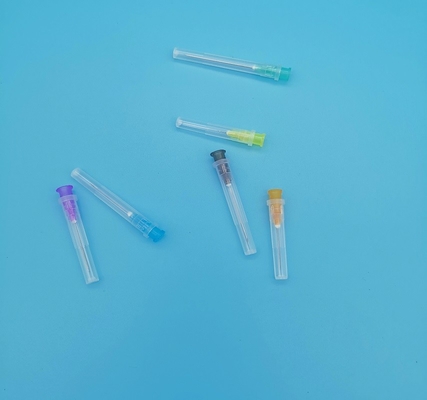 Red Purple Disposable Syringe Needles Inclined Out Diameter 1.4mm 17G For Insulin