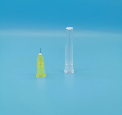 Light Yellow Disposable Syringe Needles Inclined For Injection Out Diameter 2.7mm 12G