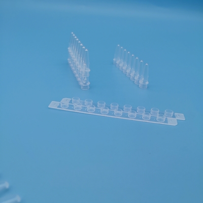 White 8 Strip PCR Tube 0.2ml Centrifuge Tubes 125 Sticks/Box For DNA Extraction