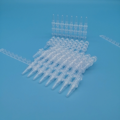 Transparent 0.2 Ml PCR Tubes 8 Tube Strips Molecular Biology Reaction Strip Tube