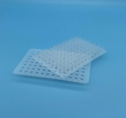 Transparent 0.1ml PCR 96 Well Semi Skirted PCR Plate