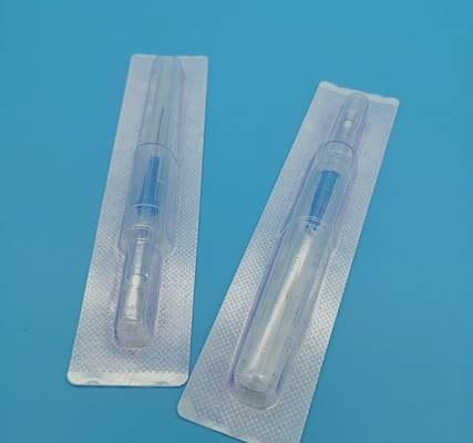 One-Time Use IV Cannula Catheters Satefy Type Gauge 22G Deep Blue CE ISO13485