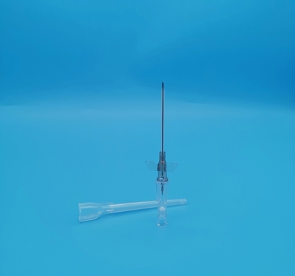 24G Yellow Safety IV Catheter Cannula With Small Wings CE ISO