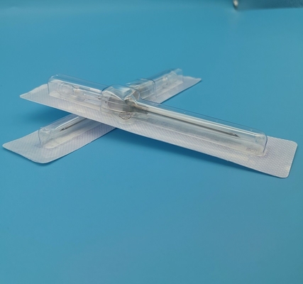 22G Deep Bule Safety I.V.Catheter Cannula With Small Wings CE ISO For Beauty Clinics Class III Instrument Classification